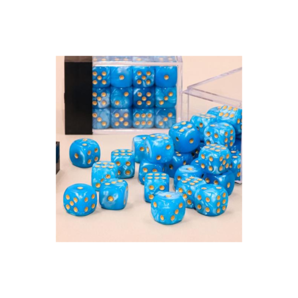 Dé 6 faces - Lot de 36 dés : 12mm Bleu