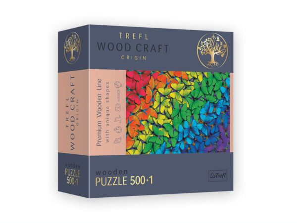Puzzle 500 pièces en Bois - Rainbow Butterflies