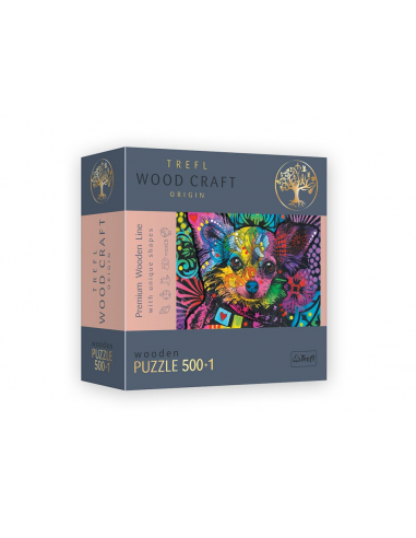 Puzzle 500 pièces en Bois - Colorful Puppy