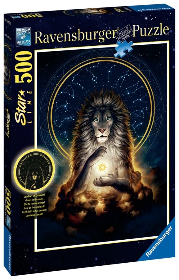 Puzzle Phosphorescent 500 pièces - Lion Rayonnant