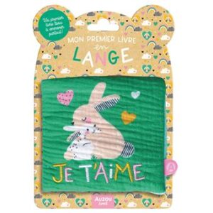 Mon Premier Livre Tissu en Lange - Je t'Aime
