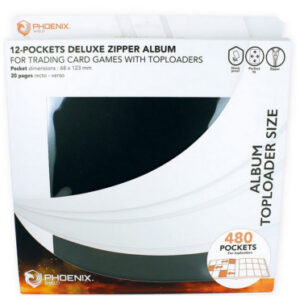 Portfolio Toploader Deluxe Zippé 480 cartes Noir - Phoenix Shield