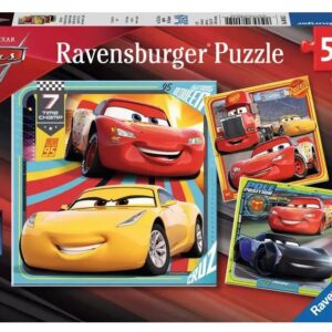 Puzzles 3X 49 pièces - Les légendes de la route : Cars