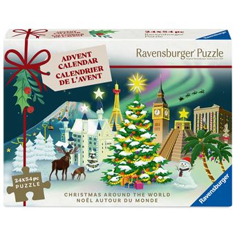 Calendrier de l’Avent - Noël autour du Monde : Puzzle 24 X 54 Pièces